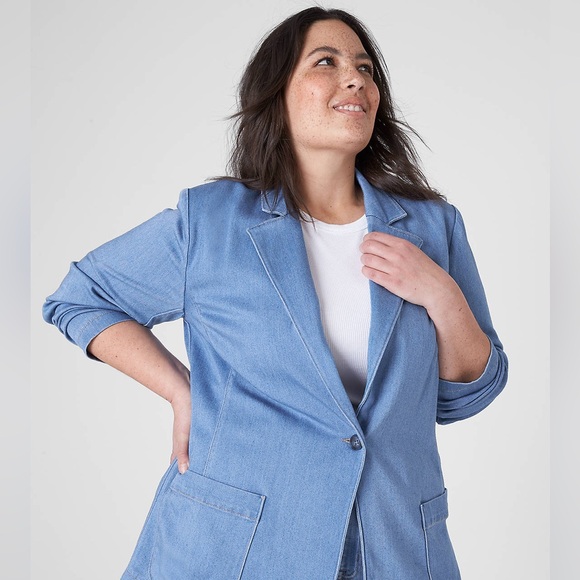 Lane Bryant Denim (Cotton) Wide Leg Jeans, Size 18 EUC - Picture 7 of 8